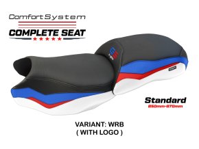 Kompletní sedlo BMW R 1250 GS 19-23 Paphos Comfort standard (potah sedla s logem WRB (white-red-blue))