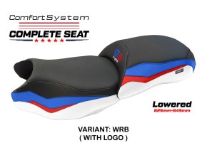 Kompletní sedlo BMW R 1200 GS 13-18 Mainz Comfort snížené (potah sedla s logem WRB (white-red-blue))