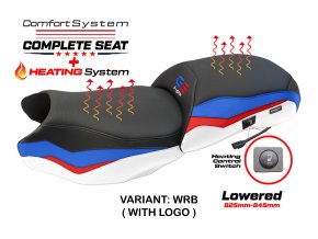 Kompletní vyhřívané sedlo BMW R 1250 GS 19-23 Paphos Comfort snížené (potah sedla s logem WRB (white-red-blue))