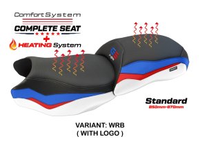 Kompletní vyhřívané sedlo BMW R 1200 GS 13-18 Mainz Comfort standard (potah sedla s logem WRB (white-red-blue))