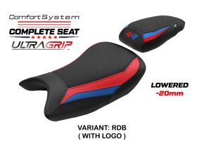 Kompletní sedlo BMW S 1000 RR 19-25 Varel Ultragrip Comfort snížené (potah sedla s logem RDB (red-blue))
