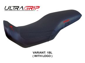 Potah sedla Honda Transalp 750 (23-25) model Malmo Ultragrip (potah sedla s logem 1BL (black))