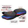 Kompletní vyhřívané sedlo BMW R 1250 GS 19-23 Paphos Comfort snížené (potah sedla s logem RDB (red-blue))