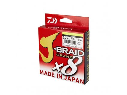 DAIWA Pletená Šňůra J-Braid Grand X8 Yellow 135m