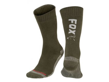 FOX Green/Silver Thermolite Long Socks