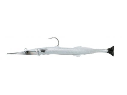 SAVAGE GEAR Gumová Nástraha 3D Needlefish Pulsetail 2+1 23cm 55g Pearl White Silver