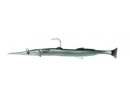 SAVAGE GEAR Gumová Nástraha 3D Needlefish Pulsetail 2+1 18cm 26g Green Silver