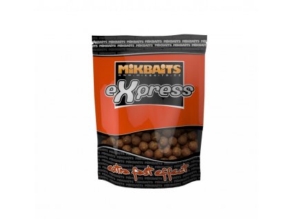 MIKBAITS eXpress boilie 1kg 20mm Půlnoční pomeranč