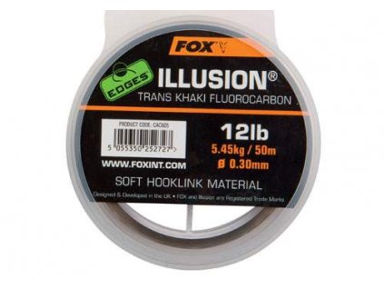 FOX Edges Illusion Soft Hooklink 50m 0,35mm 16lb Trans Khaki