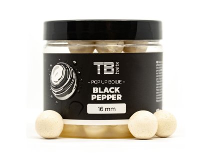 TB BAITS Plovoucí boilie White Black Pepper