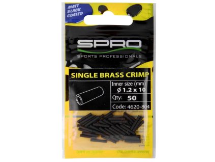 SPRO Krimpovací spojky Matte Black Single Brass Crimp