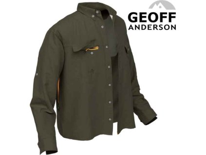 Košile Polybrush 2 GEOFF ANDERSON dlouhý rukáv - zelená XL