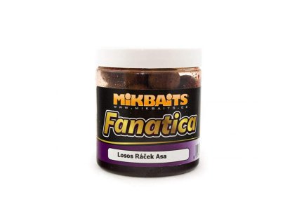 MIKBAITS Fanatica boilie v dipu 250ml Losos Ráček Asa