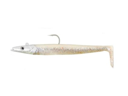 SAVAGE GEAR Gumová Nástraha Salt Water Sandeel 16cm 42g Real Pearl 2ks+jig.hlavička