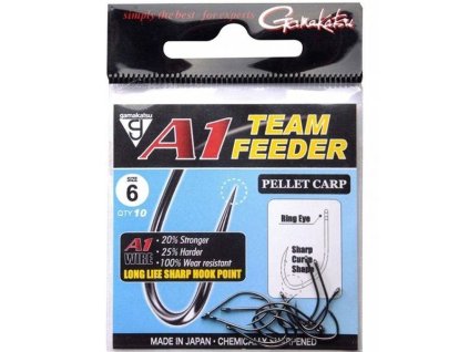 GAMAKATSU Háčky A1 Team Feeder Eyed Hooks Pellet Carp