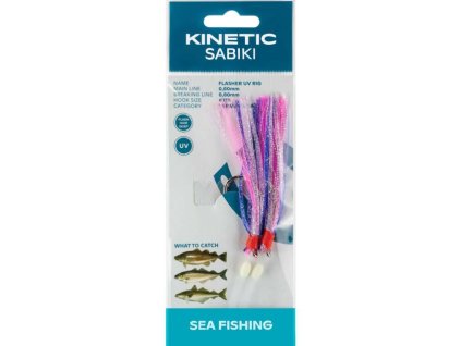 KINETIC Sabiki Flasher UV Rig Purple/Pink/ Silver