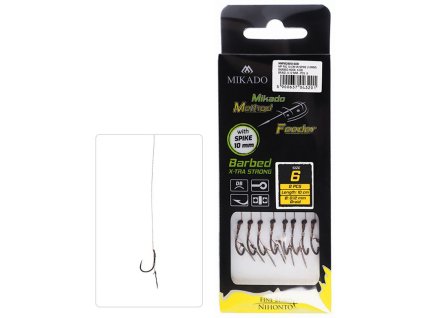 MIKADO Návazec Method Feeder Rig With Spike Barbed Hooks