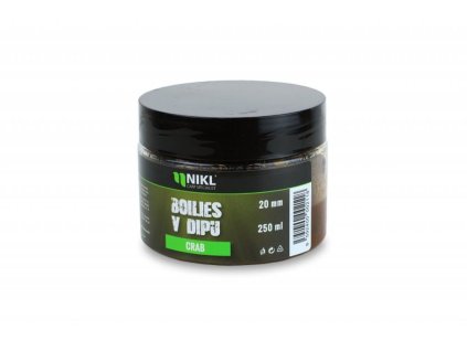 NIKL Boilies v dipu Crab 250ml