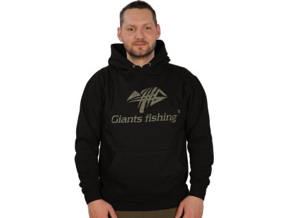 GIANTS FISHING Mikina s kapucí černá Camo Logo (Varianty vel. 4XL)