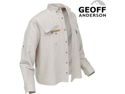 Košile Polybrush 2 GEOFF ANDERSON dlouhý rukáv - písková L (Variant XL)