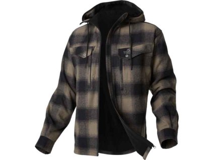 Zateplené košile GEOFF ANDERSON Ezmar2+ s kapucí - dlouhý rukáv zelená XL