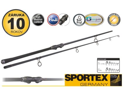 Kaprařský prut SPORTEX Invictus Carp, 2 díl 366cm / 3,00LB