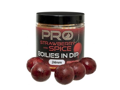 STARBAITS Boilies In Dip Pro Strawberry Spice 150g