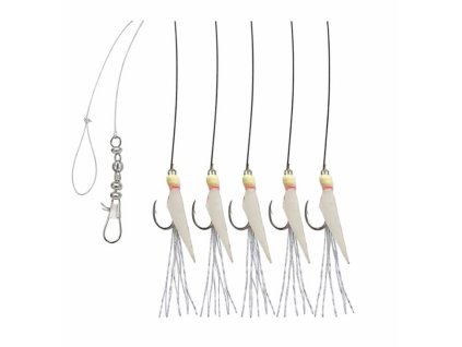 AQUANTIC Real Skin Leader Rig 5 Natural