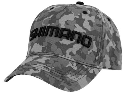 SHIMANO Kšiltovka Cap Grey Camo