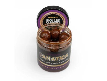 MIKBAITS Boilie v Dipu Fanatica Krab Ančovička Mango 250m