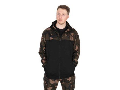 FOX Mikina LW Black Camo Split Zip Hoody