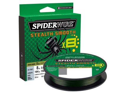 SPIDERWIRE Pletená Šňůra Stealth Smooth X8 150m Moss Green