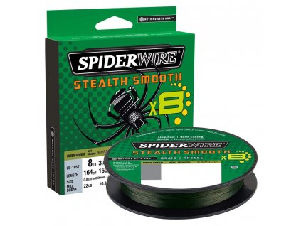 SPIDERWIRE Pletená Šňůra Stealth Smooth X8 150m Moss Green