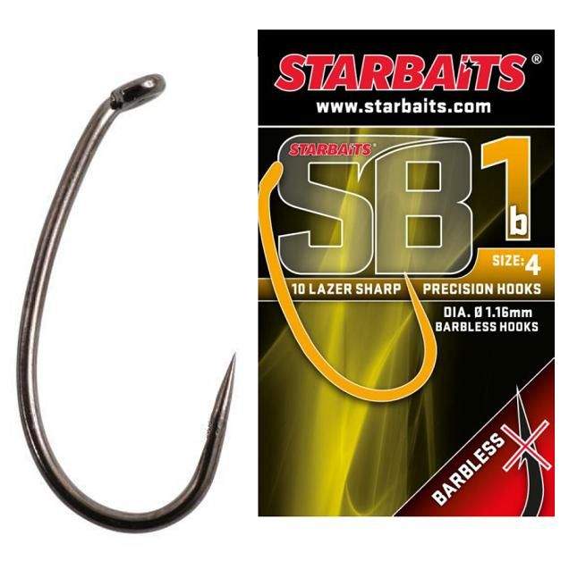 STARBAITS SB 1 háček bez protihrotu VELIKOST: 8, Balení: 10