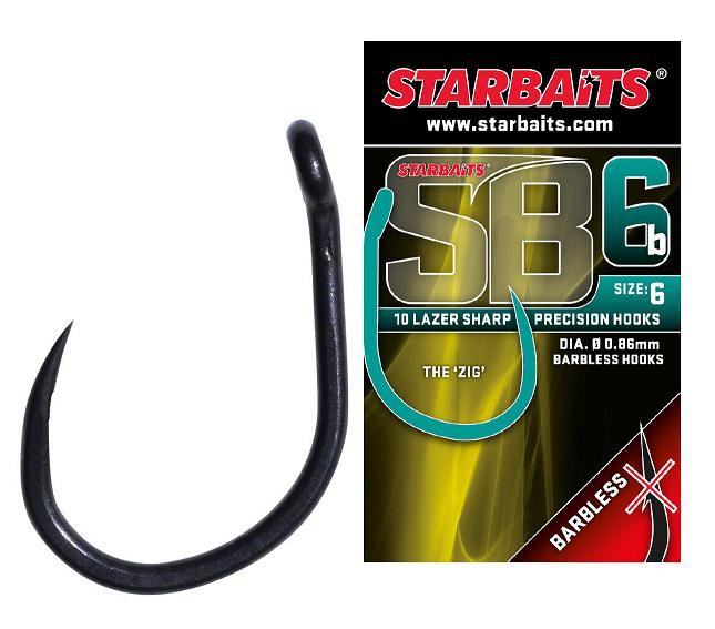 STARBAITS SB 6 háček bez protihrotu VELIKOST: 6, Balení: 10