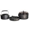 GIANTS FISHING Sada nádobí s konvičkou 3 Piece Pan & Kettle Set