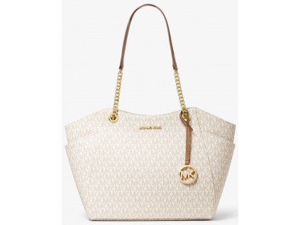Jet Set Large Logo Tote Bag Vanilla