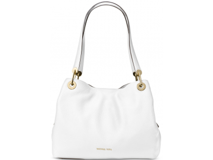 Michael Kors raven Pebble leather Tote Optic White Gold