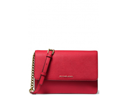 Michael Kors Daniela Large Saffiano Leather Crossbody Bag Bright Red