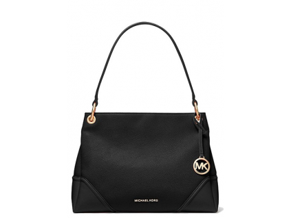 Michael Kors Nicole Medium Shoulder Tote Bag Black Gold