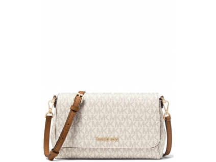 Michael Kors Medium Logo Convertible Crossbody Bag Vanilla