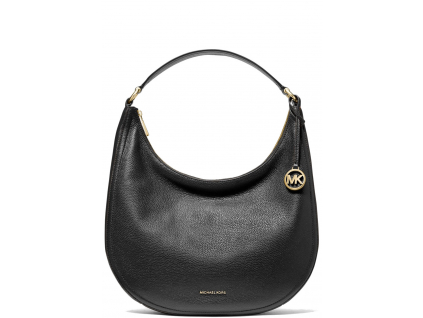 Michael Kors Lydia Large Pebbled Leather Shoulder Bag Black