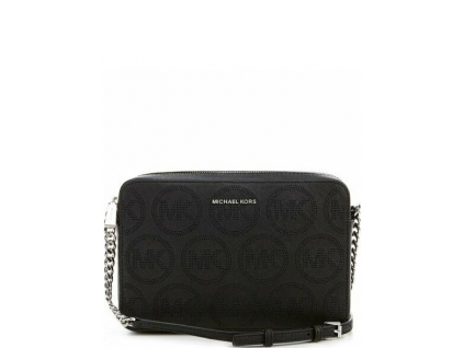 Michael Kors Jet Set Large East West Crossbody Bag Black monogram