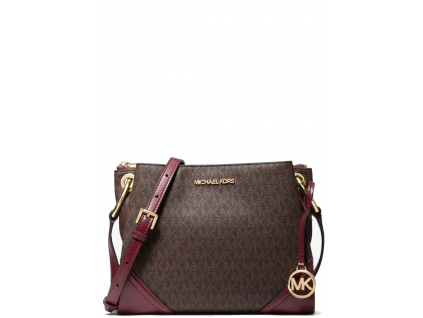 Michael Kors Kabelka Nicole Large Logo Crossbody Bag Merlot