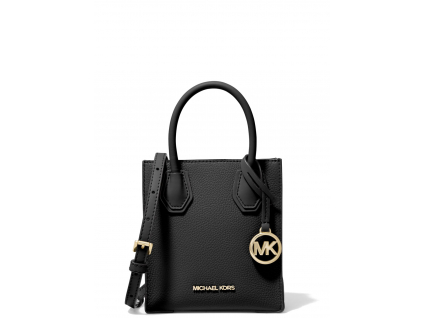 Michael Kors Kabelka Mercer Extra Small Pebbled Leather Crossbody Bag Blacka