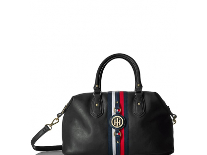 Tommy Hilfiger Women’s Jaden Satchel Crossbody Bag Blackaa