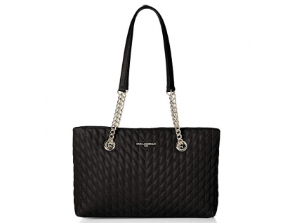 Karl Lagerfeld Kabelka Paris Karolina Chain Tote Black Silvera