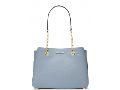 Michael Kors Kabelka Teagan Large Pebbled Leather Shoulder Bag Pale Blue235