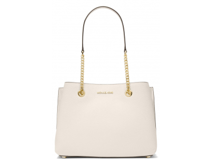 Michael Kors Teagan Large Pebbled Leather Shoulder Bag LT Creamaa