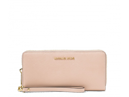 Michael Kors Jet Set Travel Leather Continental Soft Pinkaaa